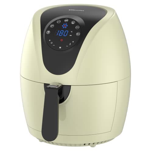 Image of 4.5L Air Fryer - 1400W Oil-Free Cooker with 7 Presets, Non-Stick, Dishwasher Safe Basket (4.5L) - Cream