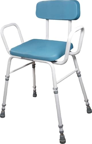 Image of Aidapt Multi-Use Perching Stool.4 in 1 Configuration,Comfy Padded Seat&Back,Height Adjustable,Push Pin Assembly,Supplied Flat Packed,No Tools Needed,Mobility,Disability,Elderly,Surgery Recovery