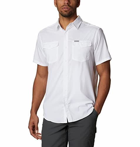 Image of Columbia Men's Utilizer 2 Solid Short Sleeve Shirt Short Sleeve Shirt, White, Size L