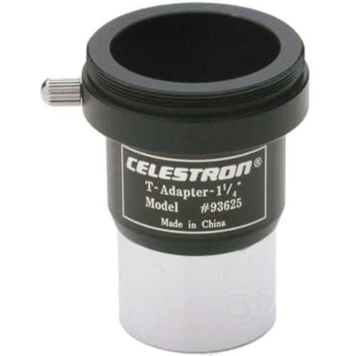 Image of Celestron 93625 1.25 Inch Universal SLR or DSLR Camera T-Adapter, Silver/Black