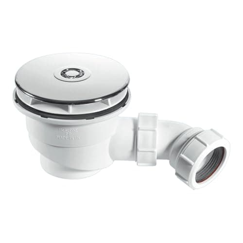Image of McAlpine ST90CP10 90 mm Shower Trap Chrome Plated Plastic - White