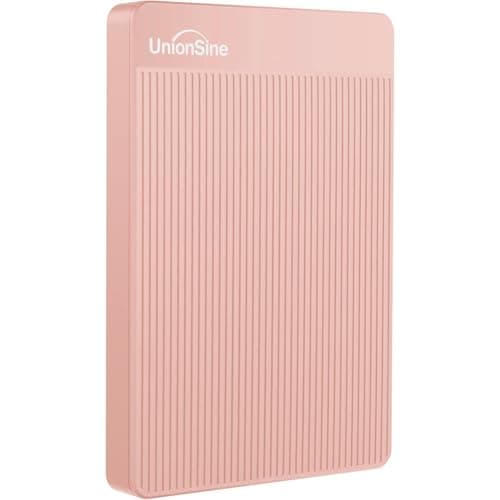 Image of UnionSine External Hard Drive 500GB Ultra Slim Portable Hard Drive USB 3.0 HDD Storage Compatible for PC,Mac, Laptop, Xbox, Xbox one, PS4(Pink) HD2510