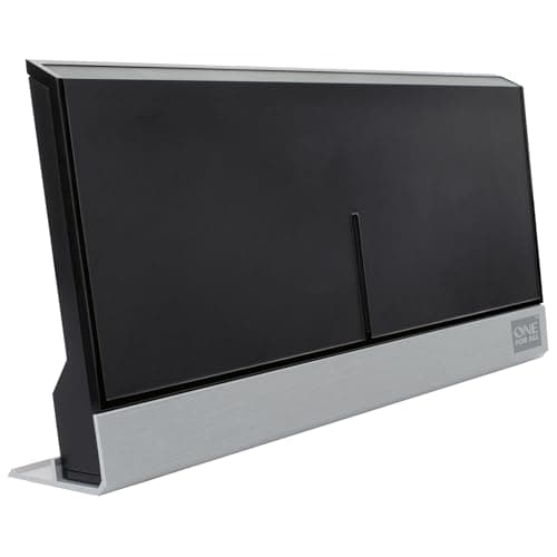 Image of One For All Amplified Indoor Digital TV Aerial - 5G Filter- Ready to receive Freeview and Analogue TV Signals within a range of 15 miles - Full HD ready and 4K Ultra HD compatible- black - SV9385