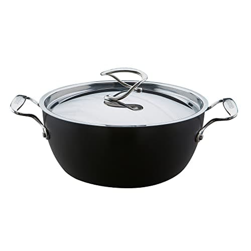 Image of Circulon Style Hard Anodised Deep Chefs Casserole, 26cm/5.2L, Black