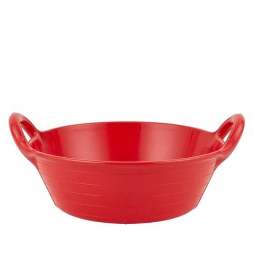 Image of Red Gorilla Plas Medium Red Skip Feed Bucket Tub Feeder Trough for Animal Feeding Garden Stable Building Site 20 Litre Capacity