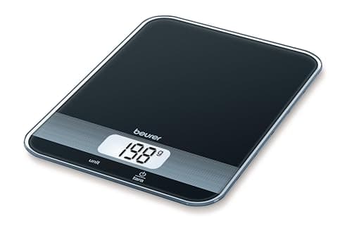 Image of Beurer KS19 Digital Kitchen Scale, Black, 14.5 x 20 x 1.7 cm