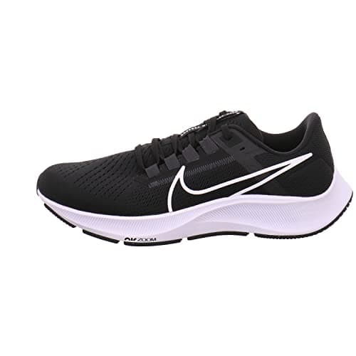 Image of NIKE Men's Air Zoom Pegasus 38 Men's Running Shoe, Black White Anthracite Volt, 10 UK