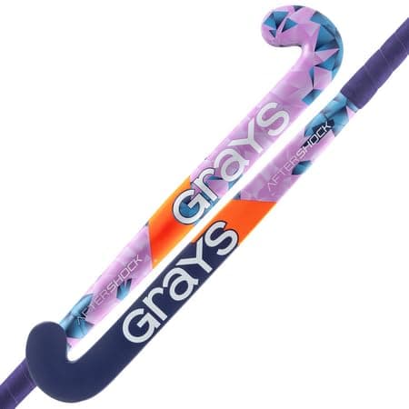 Image of GRAYS Aftershock Ultrabow Junior Wooden Hockey Stick - Purple/Blue (31")