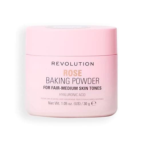 Image of Revolution Loose Baking Powder, Makeup Setting Powder for a Luminous Finish, Absorbs Shine & Excess Oils, Vegan & Cruelty-Free, 30g, Rose