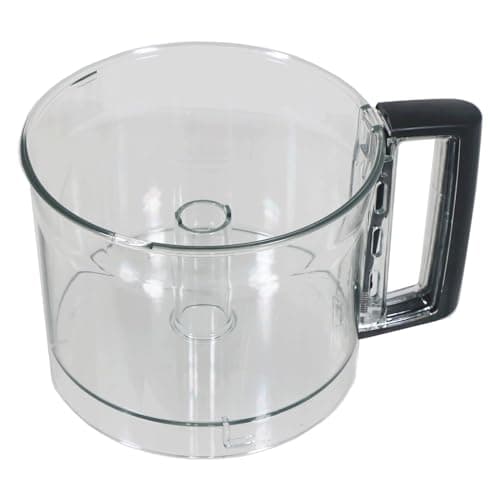 Image of SPARES2GO Mixing Bowl Compatible with Magimix CS5200 CS5200XL Food Processor (Clear with Black Handle)