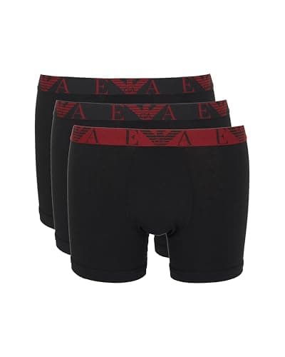 Image of Emporio Armani Man's Bold Monogram 3-Pack Boxer Black XL