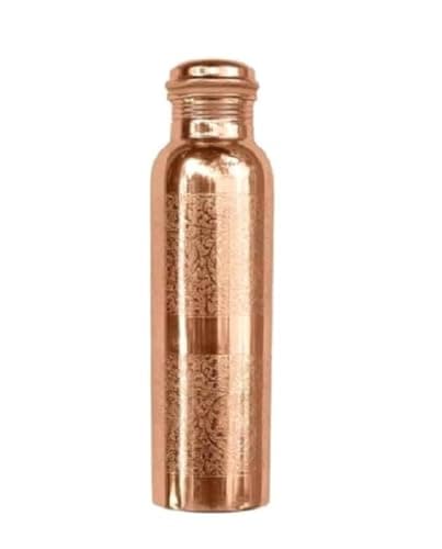 Image of PR INTERNATIONAL Pure Copper Embossed Water Bottle with Lid 750ML