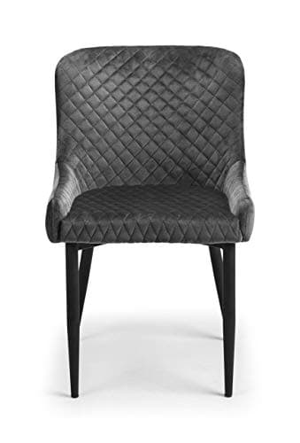 Image of Julian Bowen Set Of 2 Luxe Dining Chairs - Grey