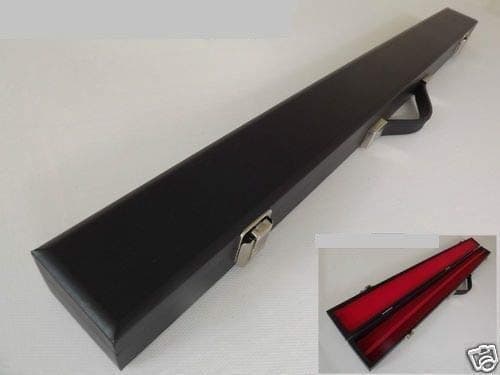 Image of cueball16 Black Hard Cue Case For 57" 2 Piece Pool Snooker Billiards Cues - Red Interior