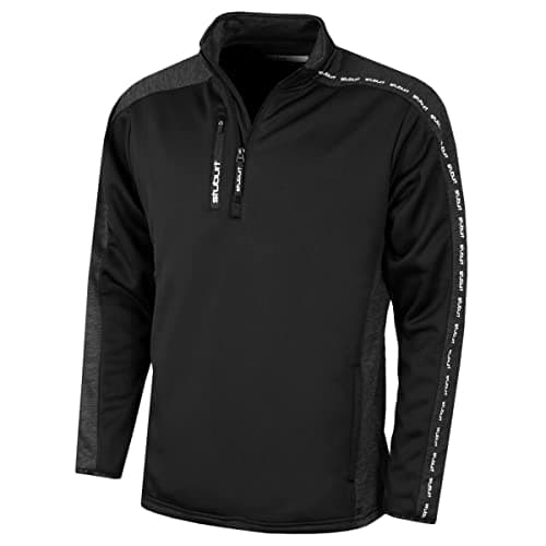 Image of Stuburt Golf Mens Radar Fleece Sweater - Black Marl - M