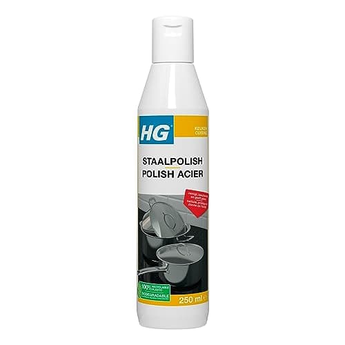 Image of HG Steel Polish, Fast Acting Cleaner For Stainless Steel, 3 In 1 Cleaner, Cleans, Protects Surfaces In Home, For Aluminum, Copper And Other Metals - 250ml (168030103)