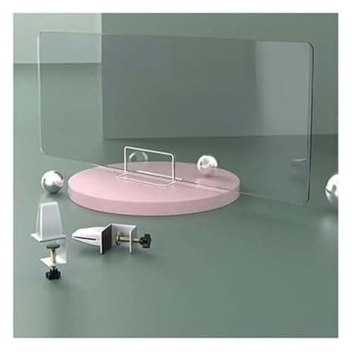 Image of LYVQZPWLR Desk Divider, Foldable Desk Divider, Clear Satin Finish Acrylic Desk Divider Panel With Clamp School Student Multiple Sizes(60X100CM)