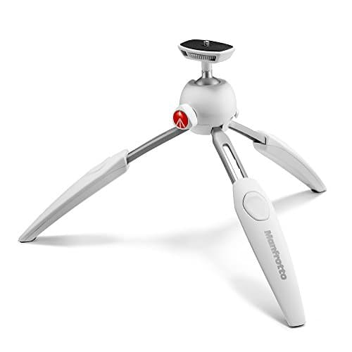 Image of Manfrotto MTPIXIEVO-WH, PIXI EVO 2-Section Mini Tripod, Foldable, Compact Size, for Entry Level DSLRs, Compact System Cameras, Mirrorless, White