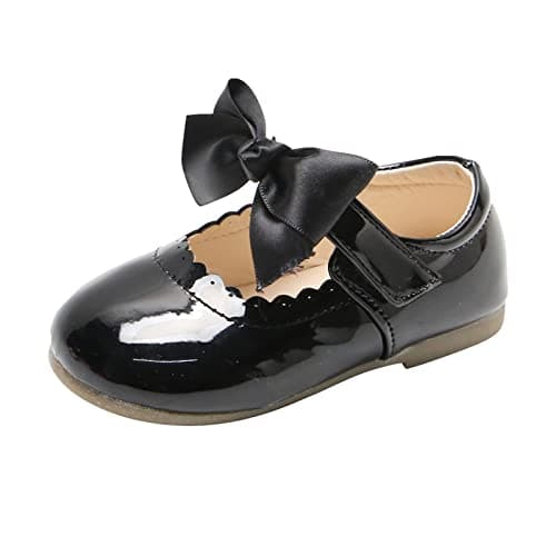 Image of Kids Shoes Girl Leather Shoes Princess Kids Toddler Sandals Knot Girls Infant Baby Baby Shoes Toddler Boy Sandals Black