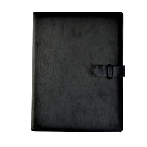 Image of Arpan A4 Display Book Portfolio Folder Black, 36 Pockets 72 Sides, Soft Touch Hardback Cover with Closure Belt, Presentation Folder for Documents, Artwork, CVS