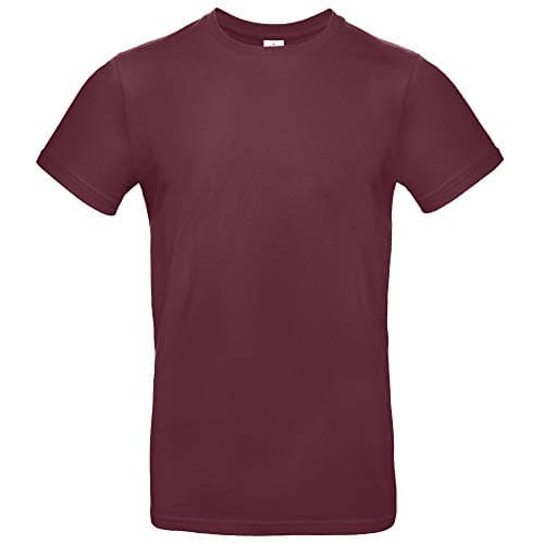 Image of B&C Mens #E190 Tee - Burgundy - 2XL