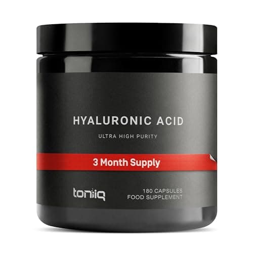 Image of Ultra High Purity Hyaluronic Acid Capsules - 95%+ Highly Purified and Highly Bioavailable - 275mg Formula - Non-GMO Fermentation - High Strength with Vitamin C - 180 Capsules