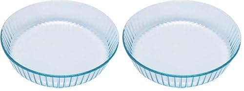 Image of Pyrex Bake & Enjoy Glass Fluted flan Dish high Resistance 26 cm (Pack of 2)