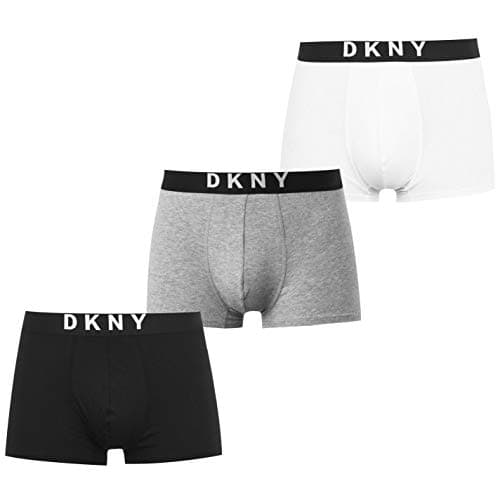 Image of DKNY Mens 3 Pack Trunks Boxers Black/Grey/White XL