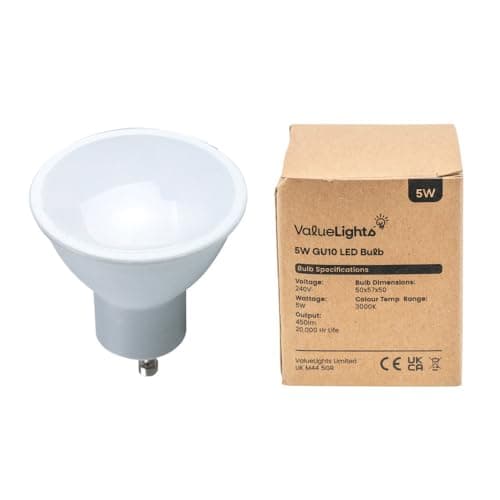 Image of MiniSun | Thermo Plastic Dimmable 5W SMD LED GU10 Light Bulbs | LED Bulbs, Home Décor & Improvement Essential | Pack of 20 | 3000K Warm White
