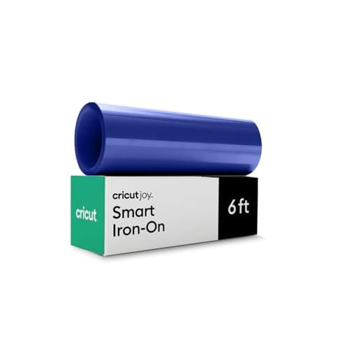 Image of Cricut Joy Smart HTV Heat Transfer Vinyl | Royal Blue | 1.8 m | HTV Heat Transfer Roll | Iron-On Vinyl for Fabric & T-Shirts | Compatible with All Cutting Machines