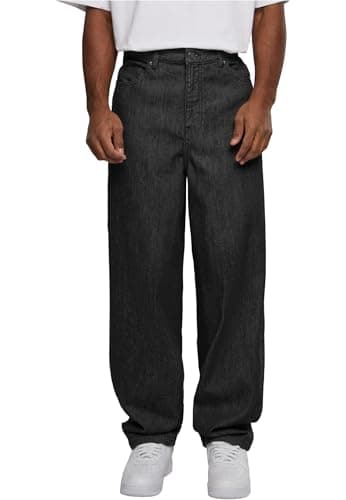 Image of Urban Classics Men's 90‘s Jeans Pants, Black Acid Washed, 30