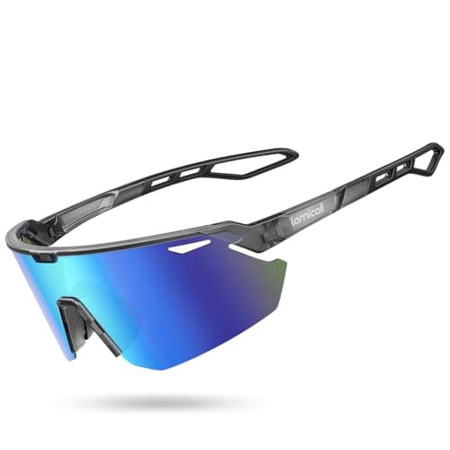 Image of Lamicall Polarized Cycling Sunglasses for Men Women - [24g Ultra-Light] UV400 Protection Sports Glasses for Running Driving Hiking Ski with TR90 Frame, Adjustable Nose Pad & Bendable Temples - Grey