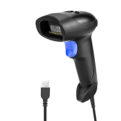Image of NetumScan USB 1D barcode scanner, wired handheld CCD barcode reader, support screen scanning UPC barcode reader, suitable for warehouses, libraries, supermarkets