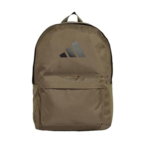 Image of adidas Unisex CLASSIC 3BARS BACKPACK, olive strata/black, One Size