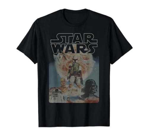 Image of Star Wars Boba Fett Bounty Hunter and Droids T-Shirt