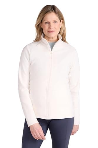 Image of Mountain Warehouse Raso Womens Fleece - Soft Touch Ladies Sweater Top with Full Zip, Microfleece - Best for Spring Summer Daily Use, Outdoors & Travelling Beige Women's Size 16