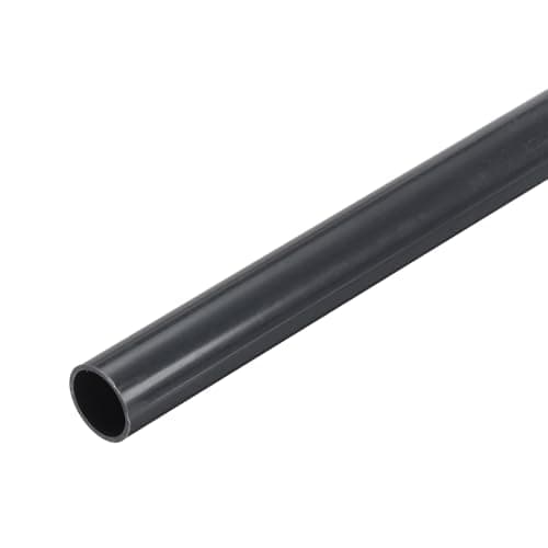 Image of sourcing map 0.55 Inch PVC Rigid Tube Round Pipe 12mm ID 14mm OD 12" High Impact for Water Pipe, Aquarium, Fish Tank, Greenhouse Garden, Deep Grey