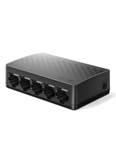 Image of Tenda SG105, 5 Port Gigabit Switch, Unmanaged Home Ethernet Switch, Office Ethernet Splitter, Plug & Play, Plastic Case, Desktop/ Wall-Mount, Fanless Quiet, Limited Lifetime Protection