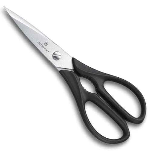 Image of Victorinox Household Scissors, Kitchen Shears, Extra Sharp Blade, Stainless, Robust Plastic Handle, Black
