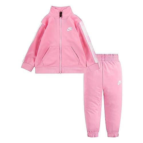 Image of NIKE Baby Girls' NSW Logo Tracksuit Set Blender, Pink, 18 Mois