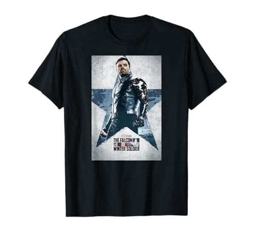 Image of Marvel The Falcon and The Winter Soldier Bucky Barnes Poster T-Shirt