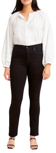Image of Levi's Women's 312 Shaping Slim Jeans, Black and Black, 31W / 30L