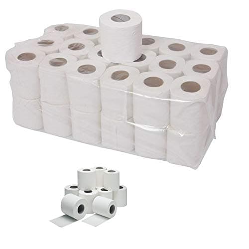 Image of 108 Rolls x Toilet Tissue Bulk Large Pack Quality White 2 ply Embossed Economical Tissue