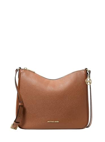 Image of Michael Kors Nayla Medium Pebbled Leather Messenger Bag Luggage