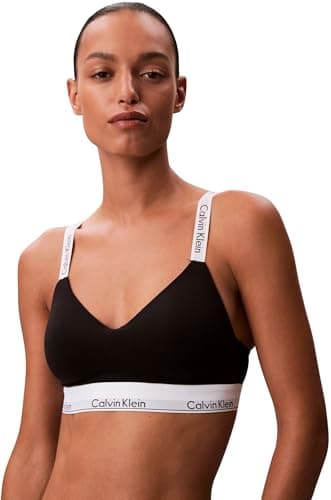 Image of Calvin Klein Women’s Lightly Lined Bralette with Stretch Band, Black (Black), XL