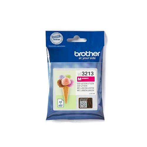 Image of Brother LC-3213M Inkjet Cartridge, Magenta, Single Pack, High Yield, Includes 1 x Inkjet Cartridge, Genuine Supplies