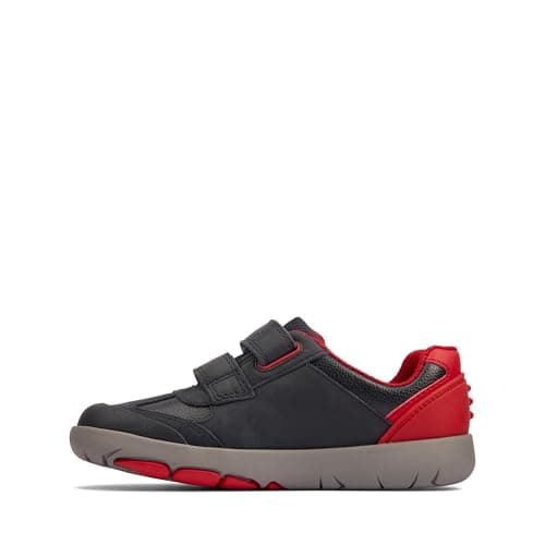 Image of Clarks Boy's Rex Play Sneaker, Navy Red, 10 UK Child