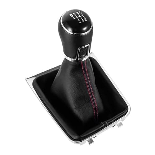 Image of PLMNHSS Car Gear Shift Knob Leather Gear Shift Knob for VW for Golf 7 for MK7 2013-2018 Lever Dust Boot Cover Manual 5 6 Speed Interior Replacement Part(6Speed1)