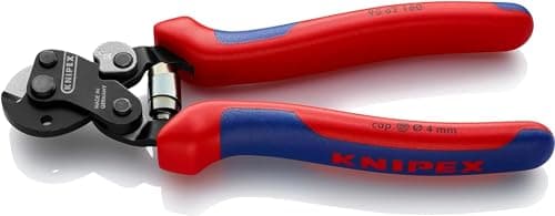 Image of KNIPEX Wire Rope Cutter Also for High-Strength Wire Rope with Multi-Component Handles 160 mm, 95 62 160
