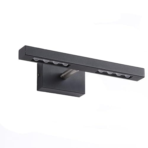 Image of Kairui Lighting Modern LED Picture Light & Bathroom Vanity Light, Adjustable Directional Wall Sconce, Matte Black Minimalist Wall Lamp for Artworks, Mirrors, and Hallways.